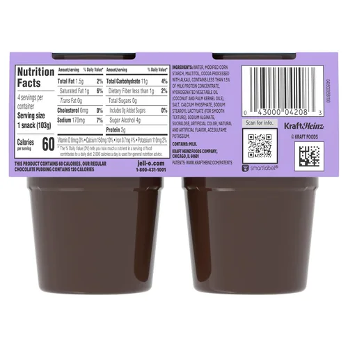 Vista 7 de Jell-O Tazas de pudín listas para comer, tazas de 4 unidades, chocolate