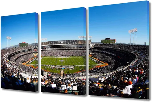 Vista 38 de TUMOVO MetLife Stadium - Decoración de pared de Nueva York, 3 piezas, lienzo, arte de pared para decoración del hogar, juegos de fútbol americano