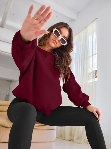 Vista 8 de EFAN Sudaderas de gran tamaño con cuello redondo Y2K para mujer, sudaderas con capucha para otoño, moda 2025, ropa para adolescentes y niñas, lindo
