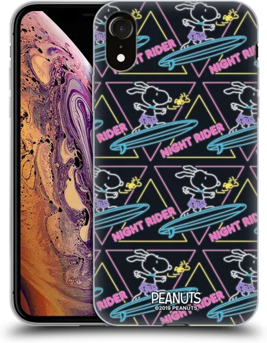 Vista 53 de Head Case Designs Funda de gel suave con licencia oficial de Peanuts Tropical Surf Snoopy Aloha Disco compatible con Apple iPhone 13 Mini Surf