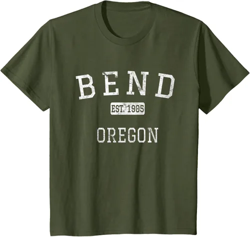 Vista 14 de Bend Oregon OR Camiseta vintage, Negro