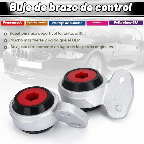 Vista 2 de Kit de bujes de brazo de control delantero inferior compatible con BMW E46 E85 325i 330i Z4 99-06