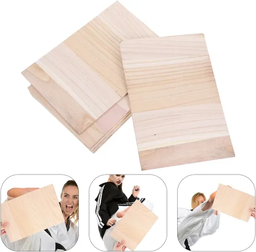 Vista 2 de LIOOBO Tabla de romper de madera para niños y adultos, 10 unidades, equipo de boxeo de 0.2 in