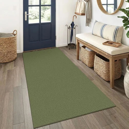 Vista 74 de EARTHALL Alfombra tejida de 2 x 3 pies, lavable para entrada, alfombra trenzada antideslizante, alfombra para puerta interior y exterior, alfombra