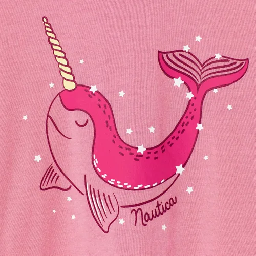 Vista 2 de Nautica Conjunto de pantalones de pijama y camisa de dormir para niñas Conjunto de ropa de dormir de 2 piezas superior e inferior para niñas