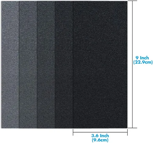 Vista 4 de Anezus Surtido de 90 piezas de papel de lija 400 a 3000 5000 7000 grano húmedo seco fino surtido para lijado automotriz, pintura de automóviles