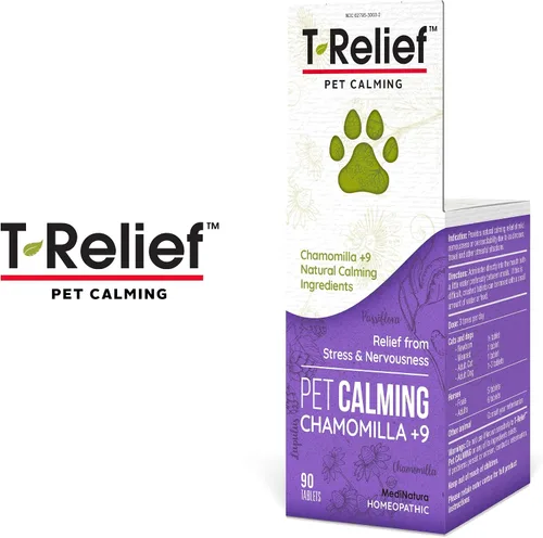 Vista 7 de T-Relief Pet Calmante para perros y gatos Remedio Natural Comfort para el nerviosismo y el estrés con manzanilla + 9 activos calmantes relajantes