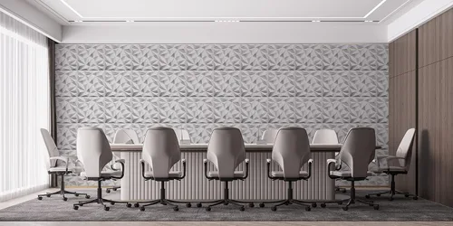 Vista 3 de Dundee Deco Paneles de pared 3D – Paneles de pared de PVC blanco pintables con diamantes geométricos para decoración de pared interior, paquete