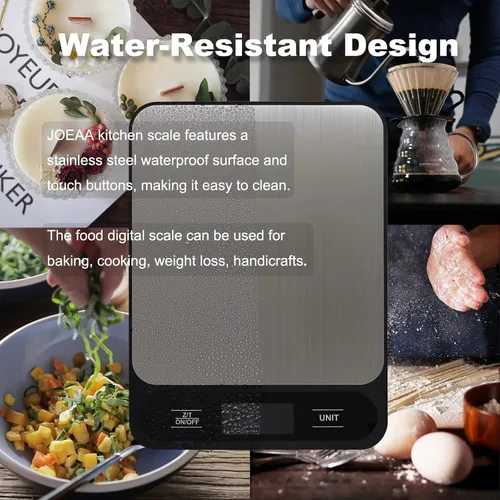 Vista 6 de Báscula de cocina de alimentos, 22.0 lbs y 22 libras digitales gramos y onzas para perder