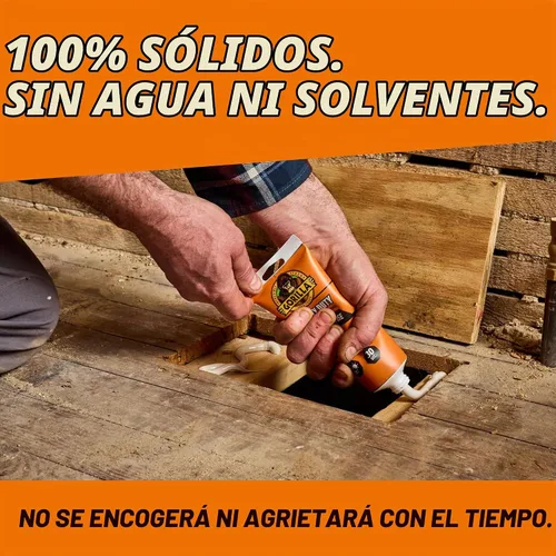 Vista 3 de Gorilla - Adhesivo de construcción resistente, blanco, tubo de compresión de 7 onzas, paquete de 2 Gap Filling for Uneven Surfaces, Waterproof