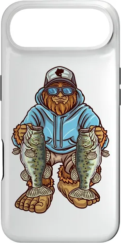 Vista 27 de Funda para iPhone 17, diseño de pescador de pie grande