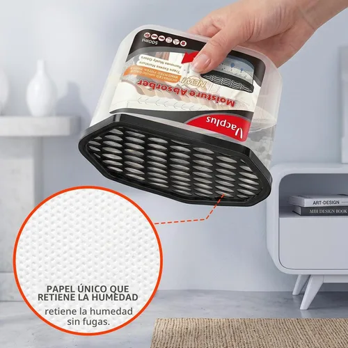 Vista 3 de Vacplus Absorbedor de humedad, 10.5 onzas, fuerte absorción, carbón