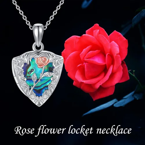 Vista 6 de Collar con medallón de árbol de la vida, collar de plata de ley que sostiene fotos, colgante de medallón del árbol de la vida para mujeres, esposa
