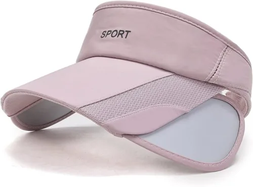 Vista 22 de Viseras solares para mujer con visera retráctil, visera de golf, protección UV, gorra de playa, tenis, correr, deporte, sombrero ajustable