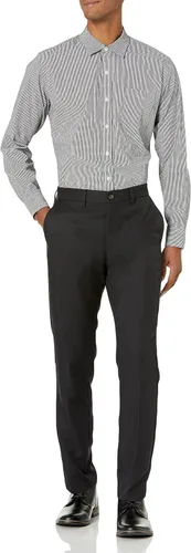 Vista 4 de Tienda Essentials - Pantalón de vestir de corte ajustado y diseño frontal plano para hombre
