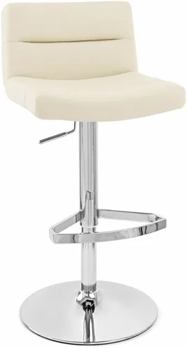 Vista 10 de Zuri Muebles enrejado ajustable altura giratoria taburete de bar sin brazos con base cromada - negro