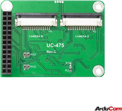 Vista 4 de Arducam Módulo adaptador de cámara múltiple V2.2 para Raspberry Pi 5, 4B, compatible con módulo de cámara Rasperry Pi 3/V2/V1 y cámaras IMX477