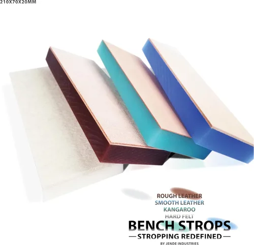 Vista 7 de Jende Cuchillo de cuero de vaca de 8.268x2.756 in Strop en 3/4 "de espesor resistente a la intemperie cuchillo de cuero acrílico Strop