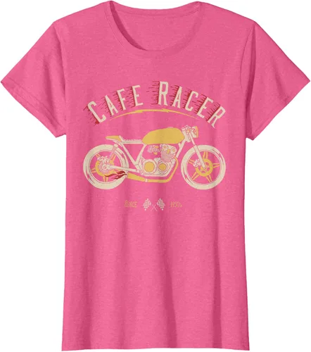 Vista 60 de Camiseta Cafe Racer - Old School - Camiseta de motocicleta vintage Negro
