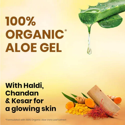 Vista 6 de Boroplus Gel de aloe vera Gel hidratante con Haldi, Chandan y Kesar Gel facial no pegajoso Elimina espinillas y manchas oscuras Proporciona