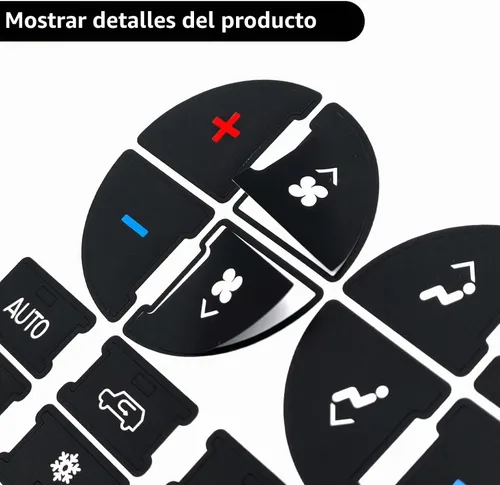 Vista 4 de 2 Paquetes Kit de Reparación de Botones del Tablero de CA Calcomanías Adhesivas - Compatible con Chevy, para Reparar Botones de Control de A/C 2 pzas