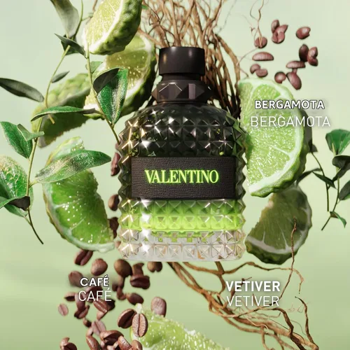 Vista 2 de Valentino Born In Roma Uomo Green Stravaganza Eau de Toilette Mens Cologne