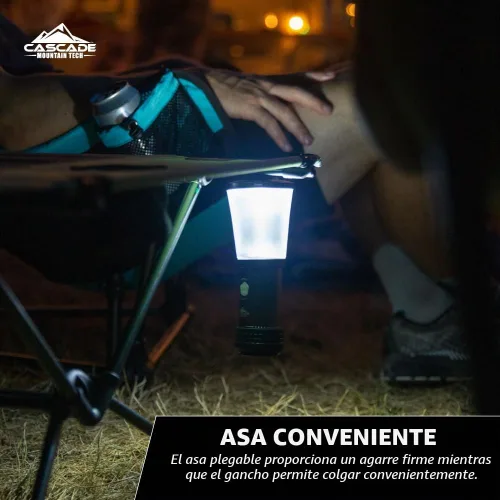 Vista 4 de Cascade Mountain Tech Linterna LED resistente al agua IPX4 de 500 lúmenes con 3 modos de luz para uso al aire libre y de emergencia, paquete de 3