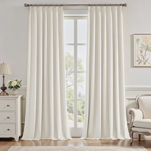Vista 9 de UHITECH Cortinas plisadas pequeñas de 35 pulgadas de largo, cortinas opacas cortas para ventanas de sótano, aislamiento térmico, cortinas opacas