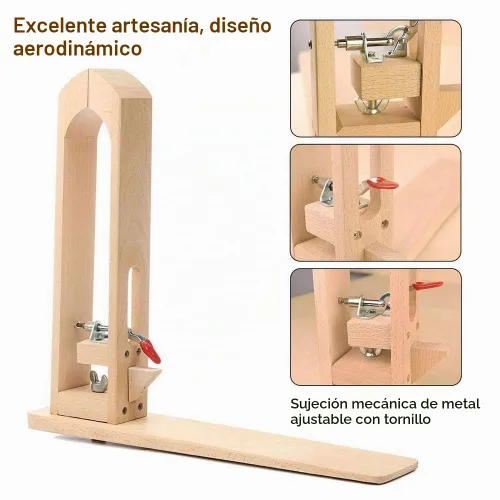 Vista 6 de Poni de costura de cuero, mesa de madera escritorio pony caballo abrazadera para bricolaje cuero