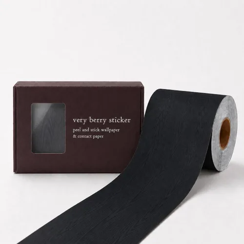 Vista 12 de Very Berry Sticker Papel tapiz autoadhesivo de madera de abedul (1.97 x 393 pulgadas, textura de madera 3D) impermeable y fácil de limpiar, película