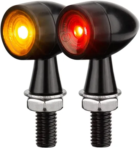 Vista 12 de Intermitentes LED para Motocicleta Mini Señales Giratorias Pequeñas Luz Indicadora Micro Delantera Trasera Compatible con Harley Davidson Honda
