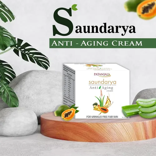 Vista 3 de patanjali Crema antienvejecimiento Saundarya, 0.03 libras