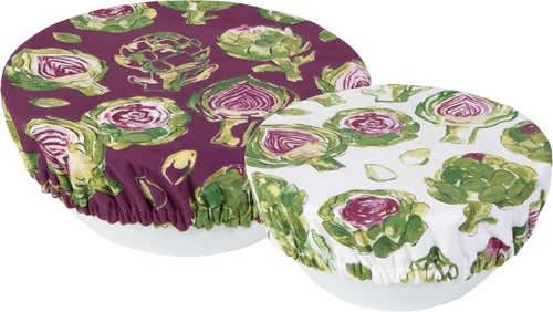 Vista 15 de Now Designs Adeline Save It - Juego de 2 fundas reutilizables de algodón para tazones de 7.5 y 9.25 pulgadas