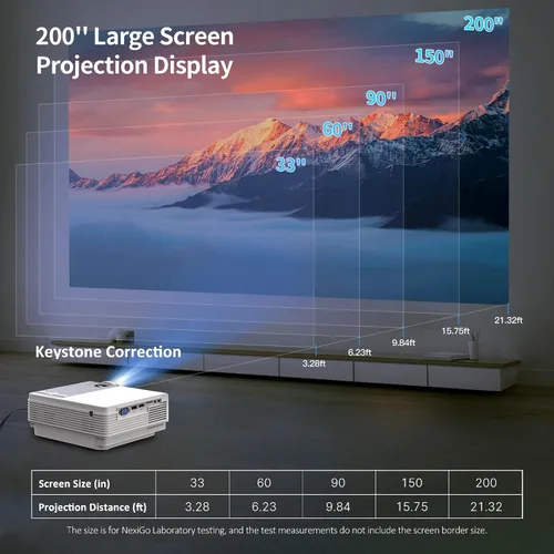 Vista 4 de Proyector WiFi 5G con sistema operativo Android, proyector nativo 1080P HD de 12000L, proyector de teléfono para iOS y Android, compatible con bolsa