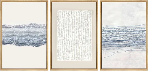 Vista 115 de SIGNWIN Lienzo enmarcado para pared, juego de arte neutro de bosque brumoso, ilustraciones en tono tierra, arte moderno, decorativo, bohemio