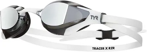 Vista 5 de TYR Tracer-X RZR Racing - Gafas de natación competitivas de perfil ultra bajo, antiniebla, visión periférica amplia Ultra-Low Profile Frame