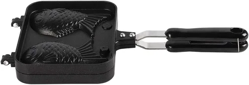 Vista 8 de Atyhao - Molde para tortilla antiadherente para hornear con molde de acero inoxidable en forma de pescado de 2 caras