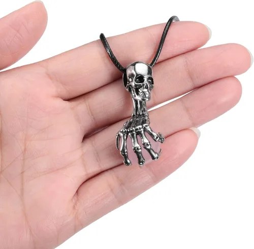 Vista 4 de Jovivi Collar con colgante de bola de cristal envuelto para hombres y mujeres, piedras preciosas naturales, amuleto curativo, collar de cuarzo