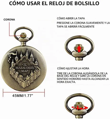 Vista 5 de Men's Pocket Watch, Arabic Digital Dial Pocket Watches with Chain CF104