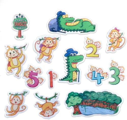 Vista 8 de CHEFAN Historias de tablero de franela de fieltro para niños pequeños, 5 pequeñas ranas moteadas, juego de números, reconocer animales, habilidad