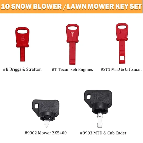 Vista 3 de Juego de 10 llaves de cortacésped para Cub Cadet MTD John Deere Husqvarna Toro Craftsman Kubota Troy-Bilt Motores de nieve Husqvarna Tecumseh