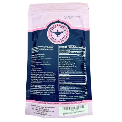 Vista 4 de Polvo de Merengue Premium Genie's Dream, paquete de 1 lb (16 onzas)