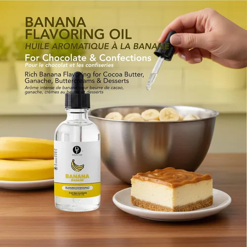 Vista 3 de Dolce Flav Extracto de plátano para hornear, 2 oz soluble en aceite, Kosher