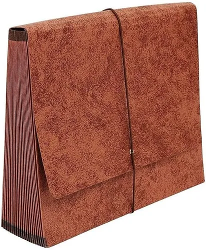 Vista 8 de Staples Archivo expandible resistente, índice A-Z, tamaño carta, cuerda roja marrón duradera con cierre de solapa Durable brown construction with