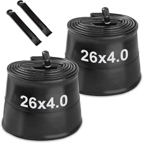 Vista 8 de Hycline Tubo interior para bicicleta de grasa: 20/26x3.0-4.0 pulgadas, paquete de 2 tubos eléctricos para neumáticos grasos AV 1.260 in, válvula