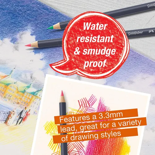 Vista 7 de Faber-Castell Creative Studio Goldfaber - Lápices de colores, lata de 48