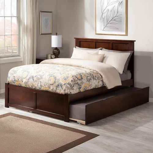 Vista 13 de AFI Madison Cama de plataforma con estribo y cajón deslizable Blanco