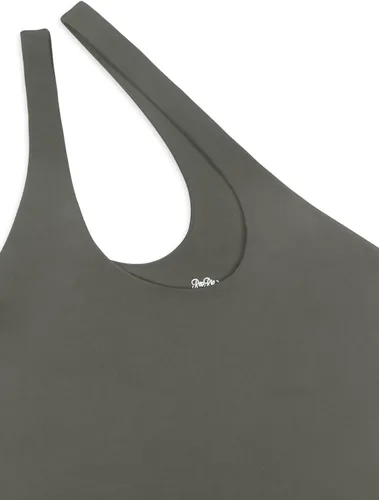 Vista 5 de REORIA - Body sexy para mujer, sin mangas, con corte frontal de un hombro y espalda descubierta