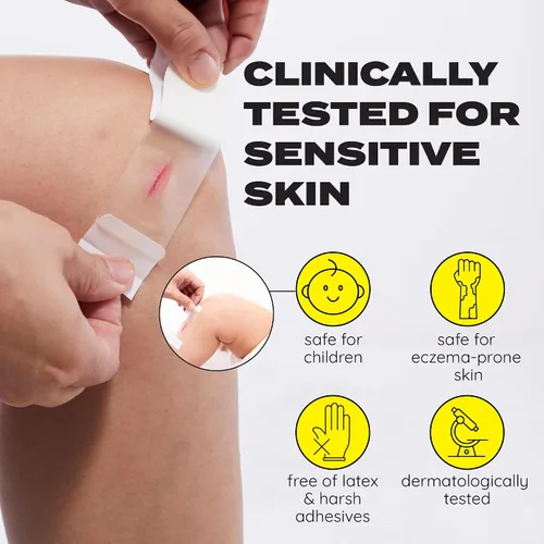 Vista 3 de SUPERBAND Premium - Vendajes hidrocoloide Premium a prueba de agua para el cuidado de heridas de MakeItSkin Finas, de curación rápida, reducen