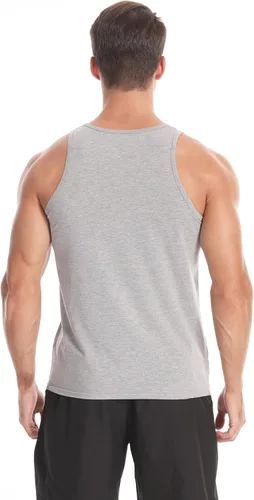Vista 4 de Camiseta sin mangas para hombre, chaleco de algodón, sin mangas, para gimnasio, entrenamiento, culturismo, fitness, muscular, camisetas